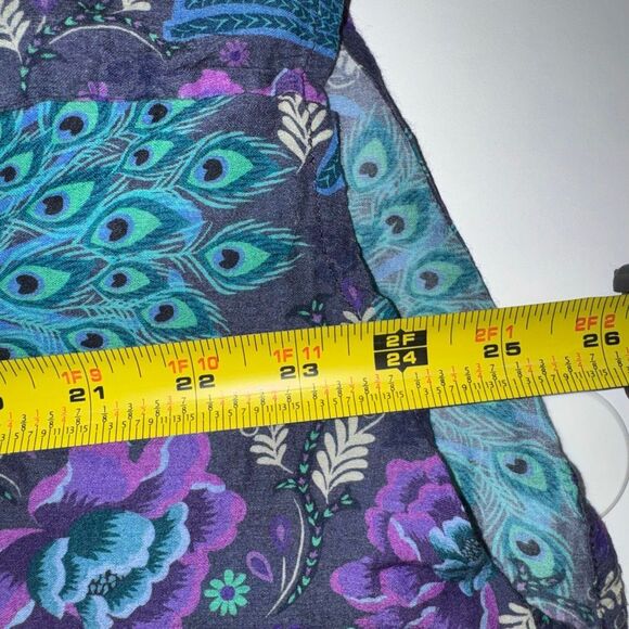 Spell & The Gypsy Boheme Ruffle Blouse | Peacock Floral Print | Medium - Picture 13 of 13